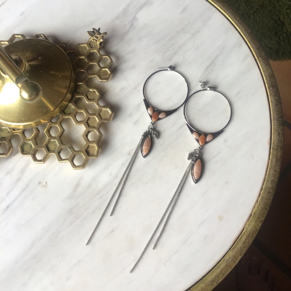 Free People Jewelry - Free People Silver n Stone Free People Dangle Earrings